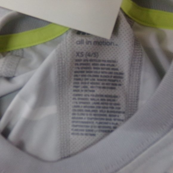 All In Motion Childs Work Out Set XS 4/5 NWT - Picture 4 of 6